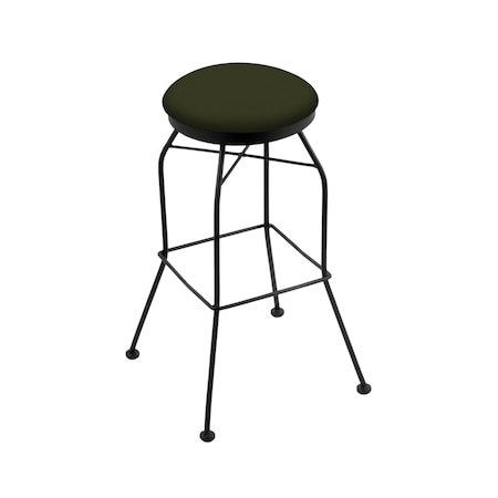 Holland Bar Stool Co 30" Swivel Bar Stool, Black Wrinkle, Canter Pine Seat 302030BW010